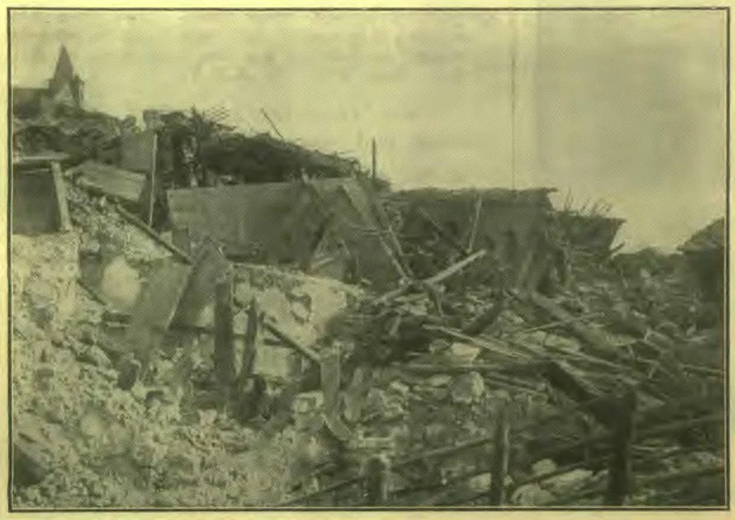 A Section of Ferrazzano as It Appeared after the Earthquake.