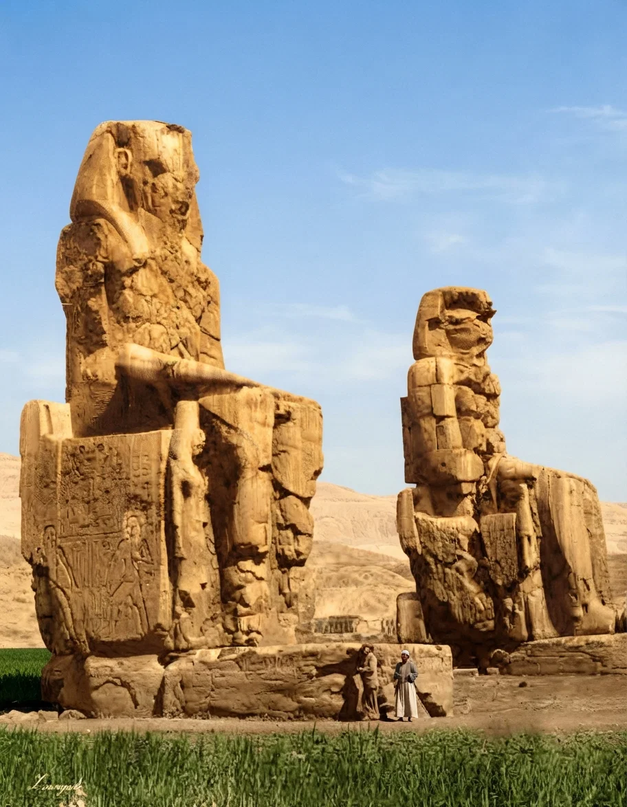 No 660 Thèbes colosses de Memnon.
