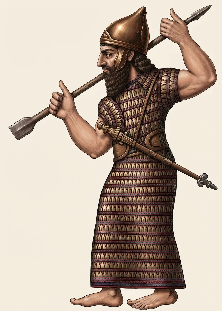 ASSYRIAN HEAVY-ARMED SOLDIER.