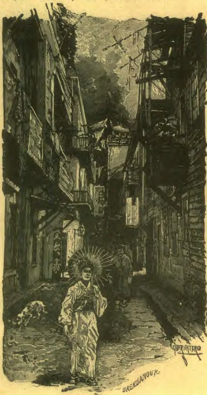 A Street Scene in Yokohama.