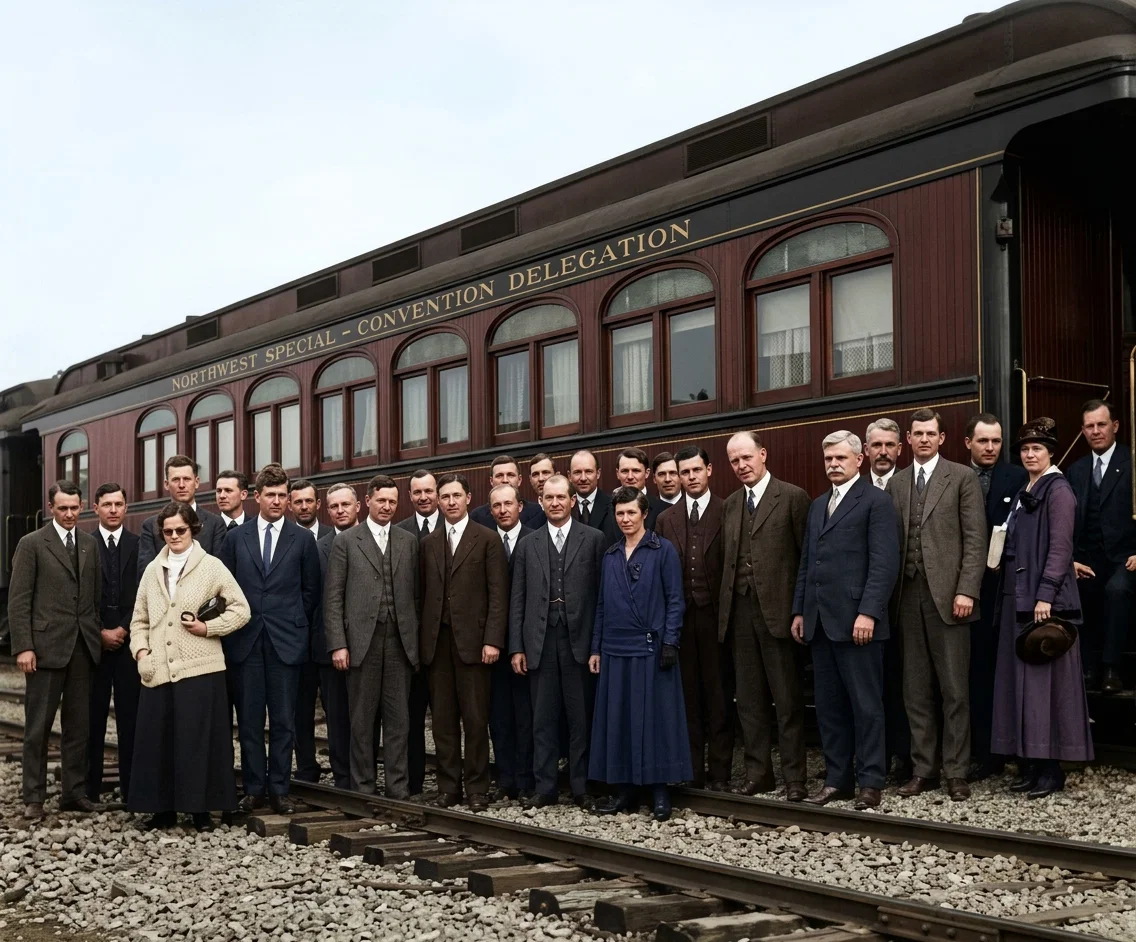 DELEGATION FROM THE NORTHWEST ON SPECIAL CAR EN ROUTE TO THE CONVENTION