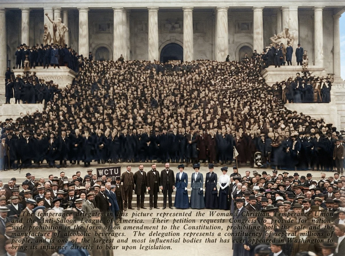 THREE THOUSAND TEMPERANCE DELEGATES WHO PRESENTED THEIR PETITION FOR PROHIBITION TO CONGRESS