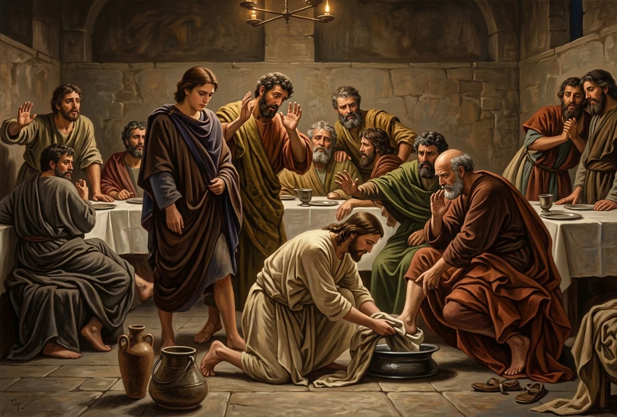 A SCENE AT THE LAST SUPPER.