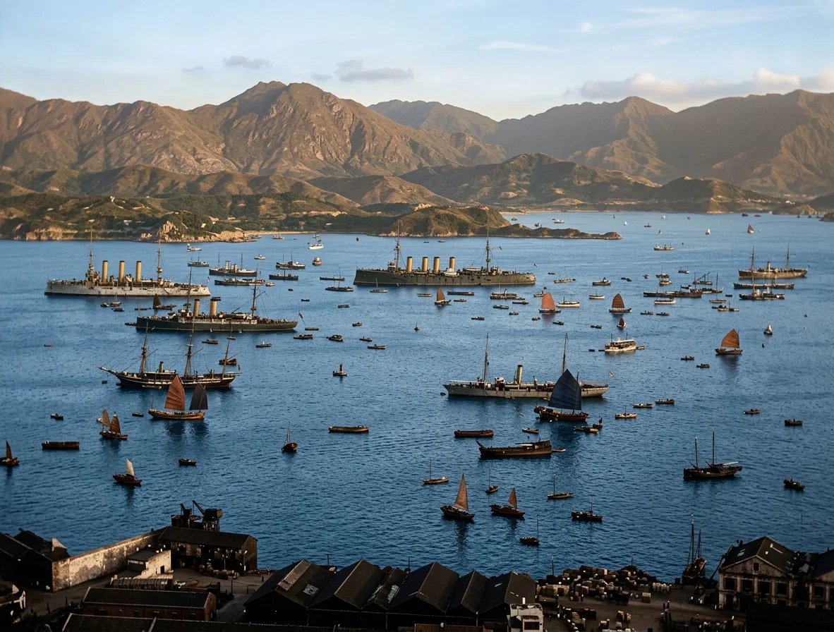 ARRIVAL OF THE “TERRIBLE” IN HONGKONG HARBOR
