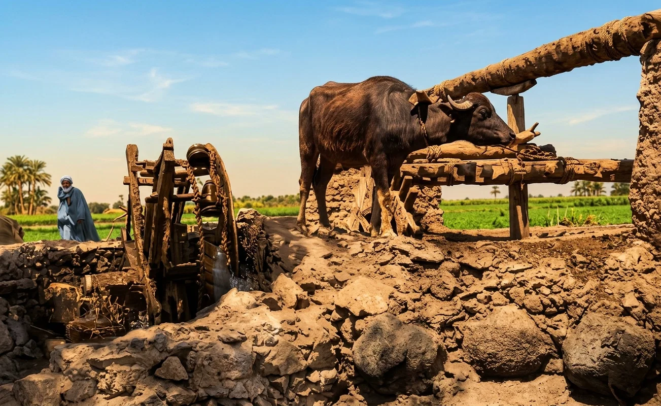 PUMPING WATER IN EGYPT.