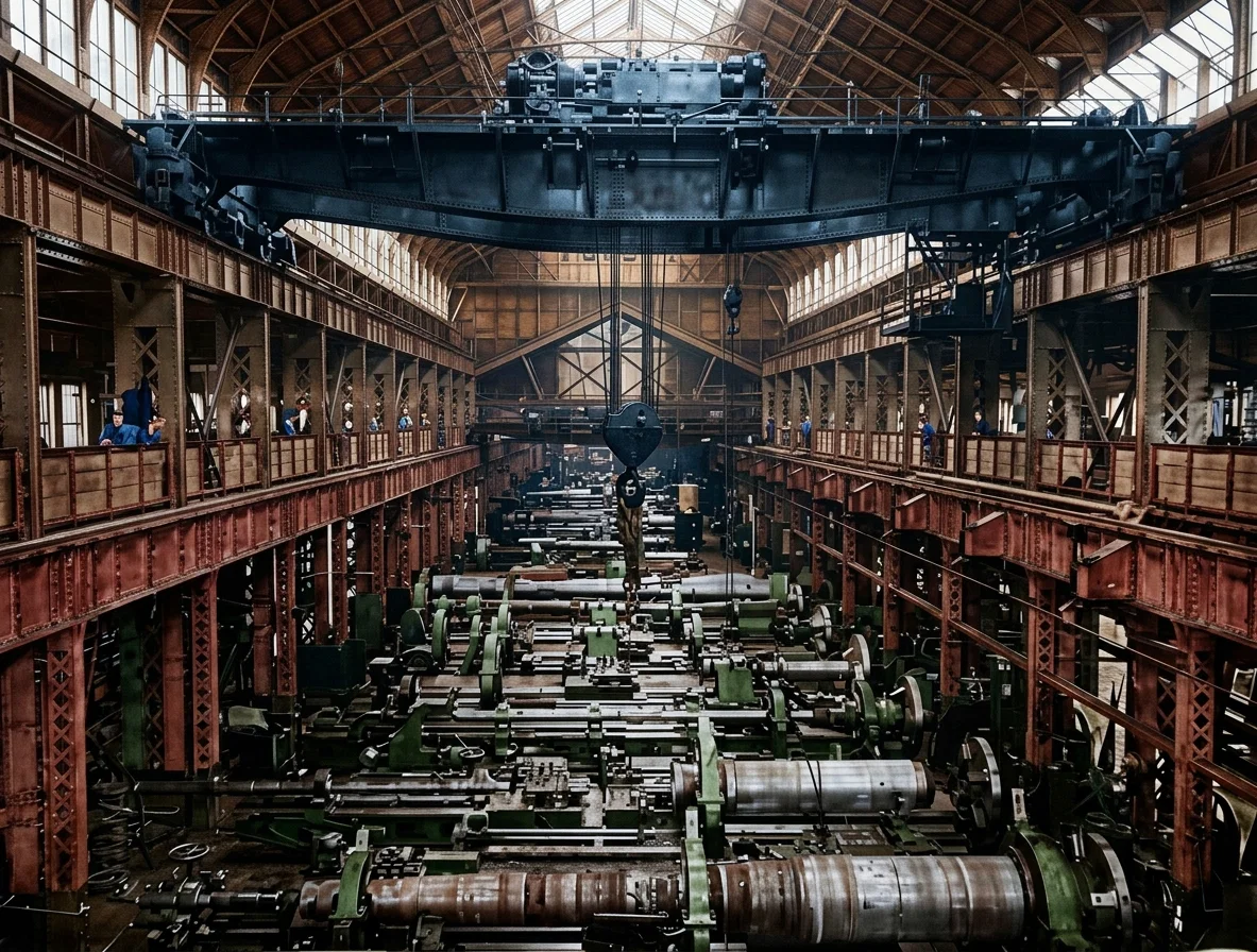 A Great Crane in the Famous Krupp Gun Works.