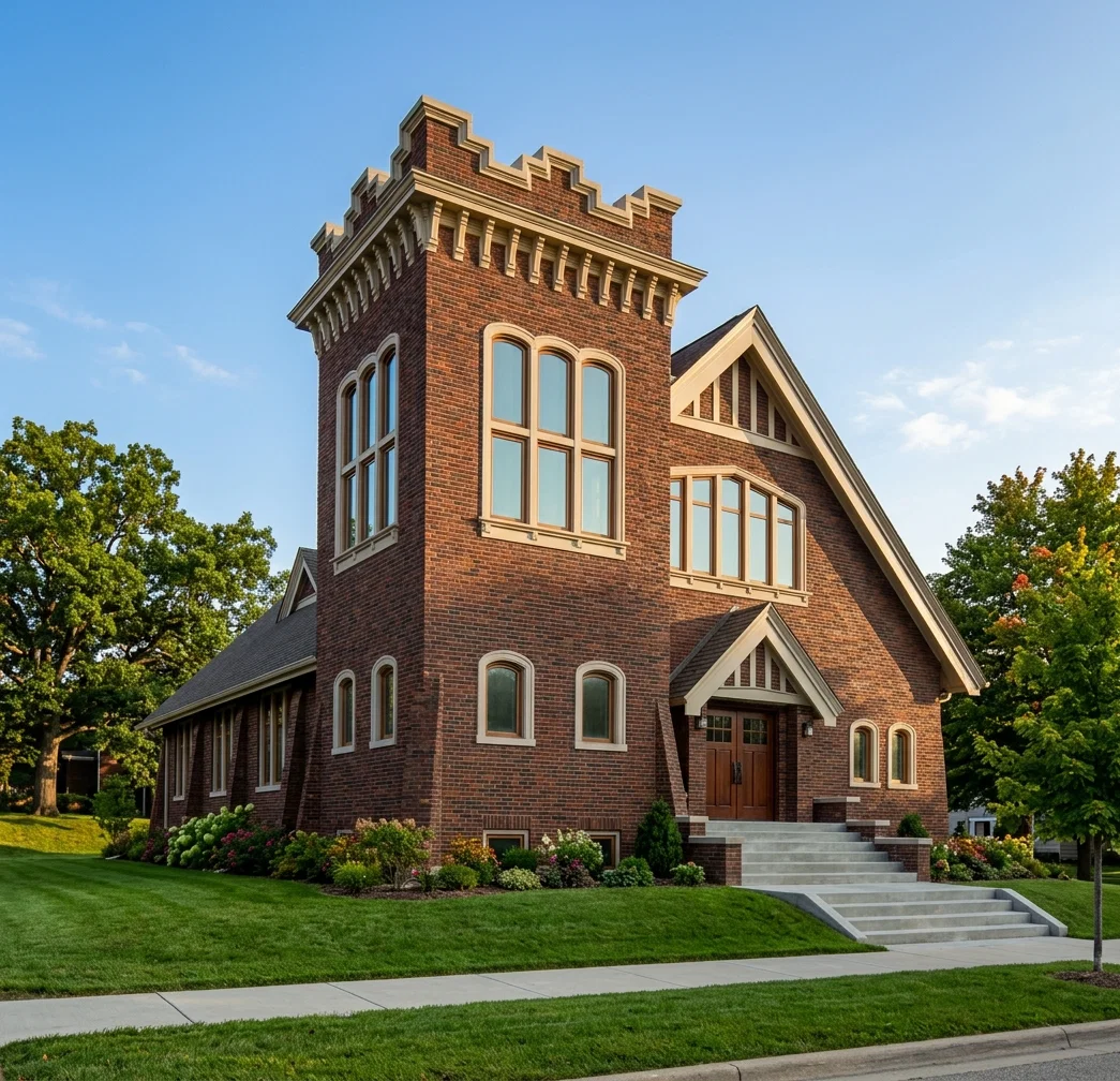SEVENTH-DAY ADVENTIST CHURCH BUILDING RECENTLY DEDICATED AT GRAND RAPIDS, MICH.