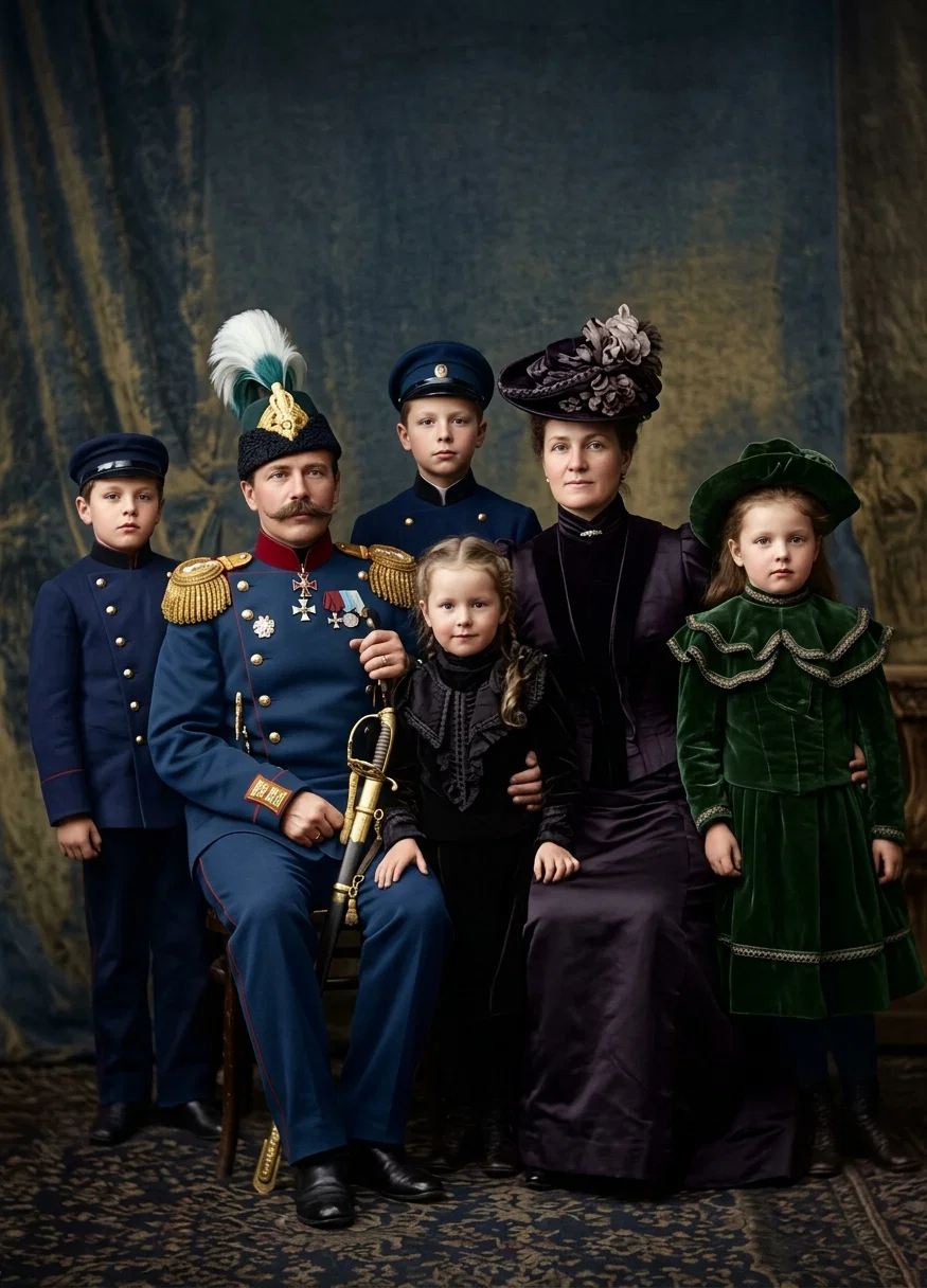 A RUSSIAN OFFICER AND FAMILY: ALL SABBATH-KEEPERS