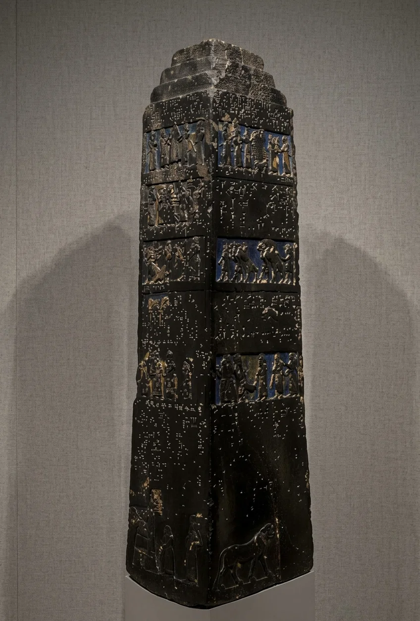 THE BLACK OBELISK, CONTAINING THE NAME OF JEHU KING OF ISRAEL