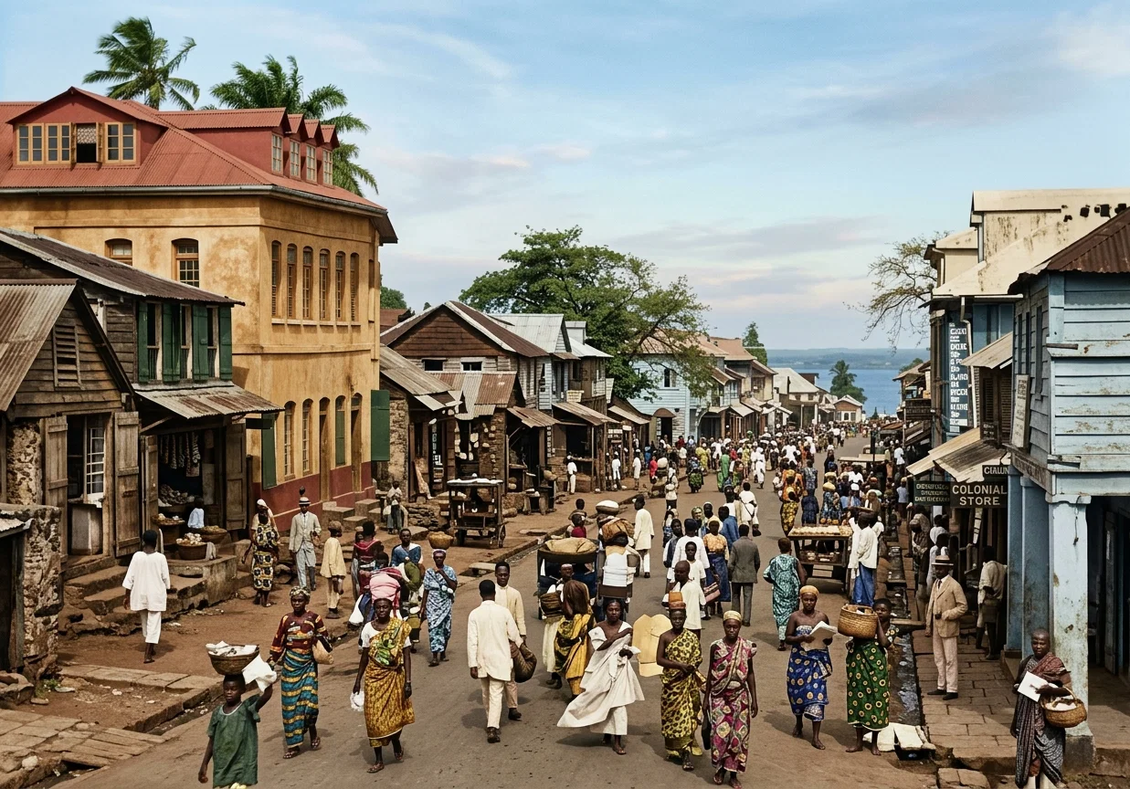 A STREET IN FREETOWN, SIERRA LEONE