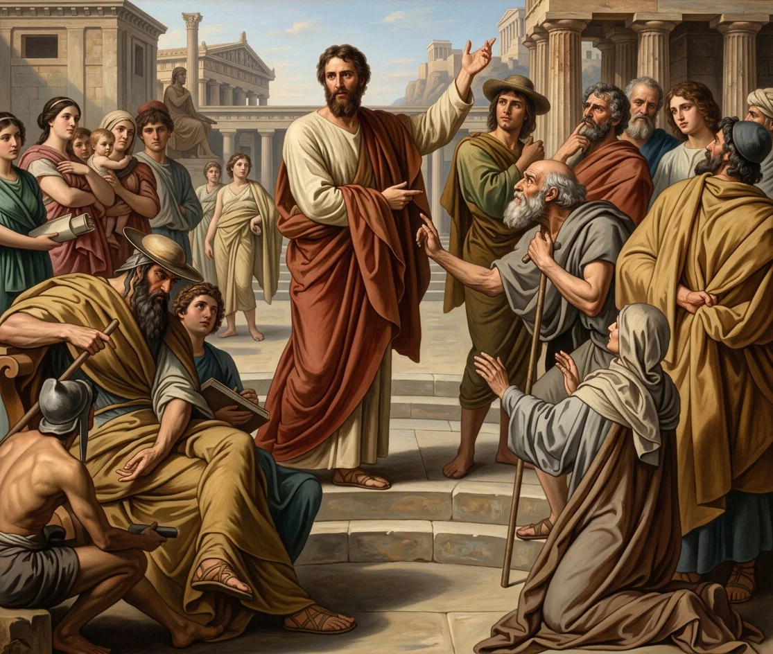 PAUL PREACHING AT ATHENS.