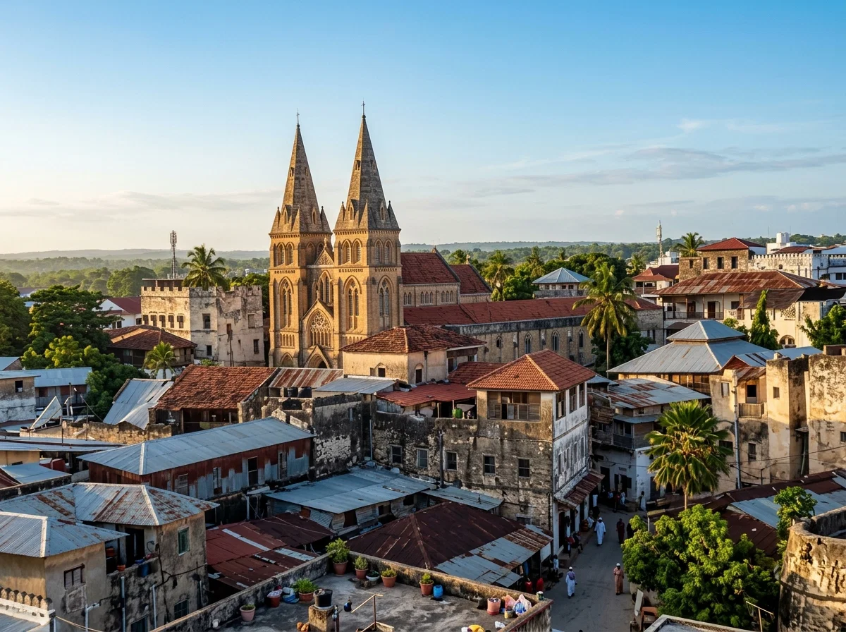 THE ZANZIBAR CATHEDRAL, BUILT BY THE CHURCH OF ENGLAND UPON THE SITE OF THE OLD SLAVE MARKET