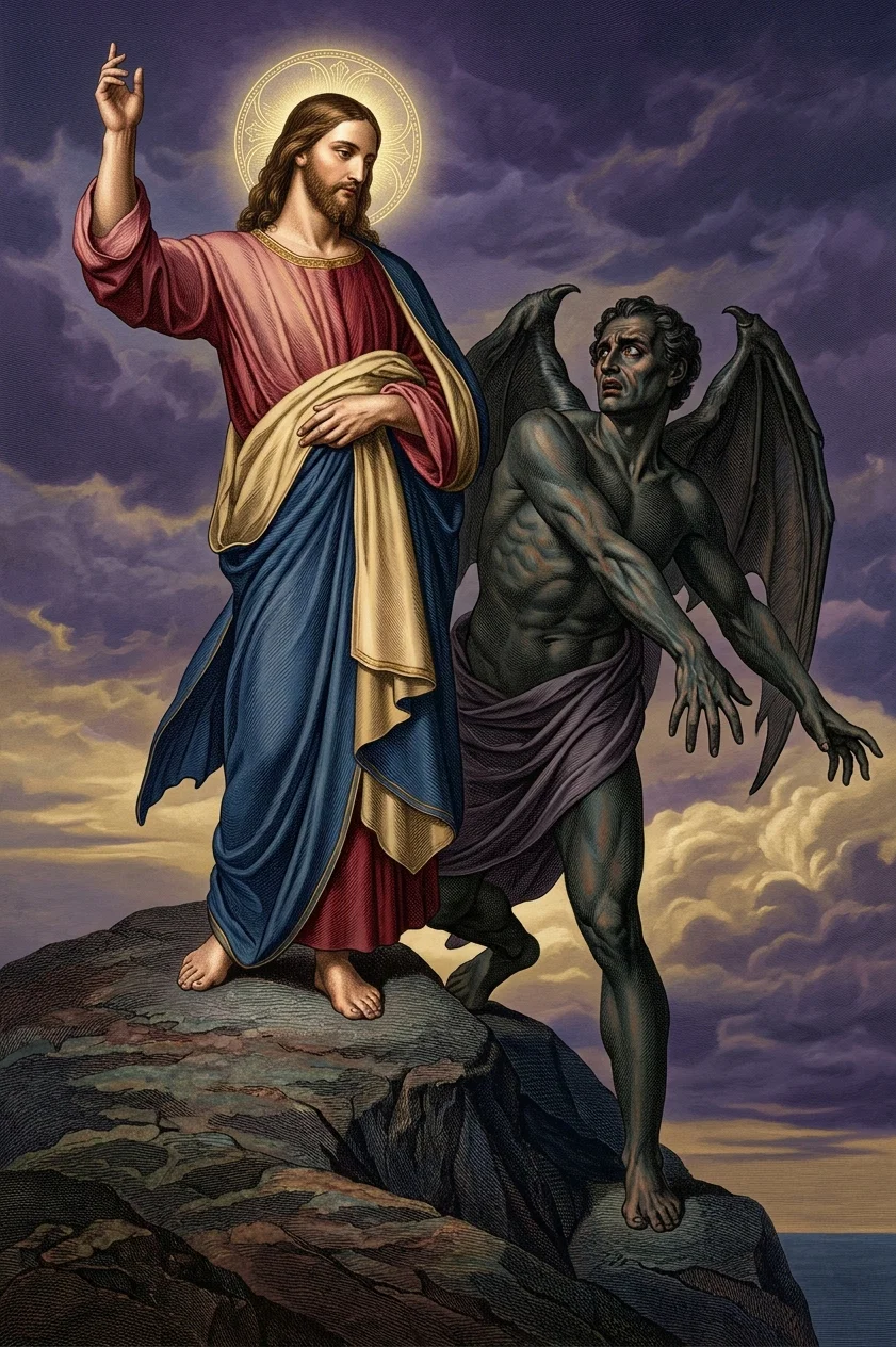 “He warred with the evil one in our behalf.”
