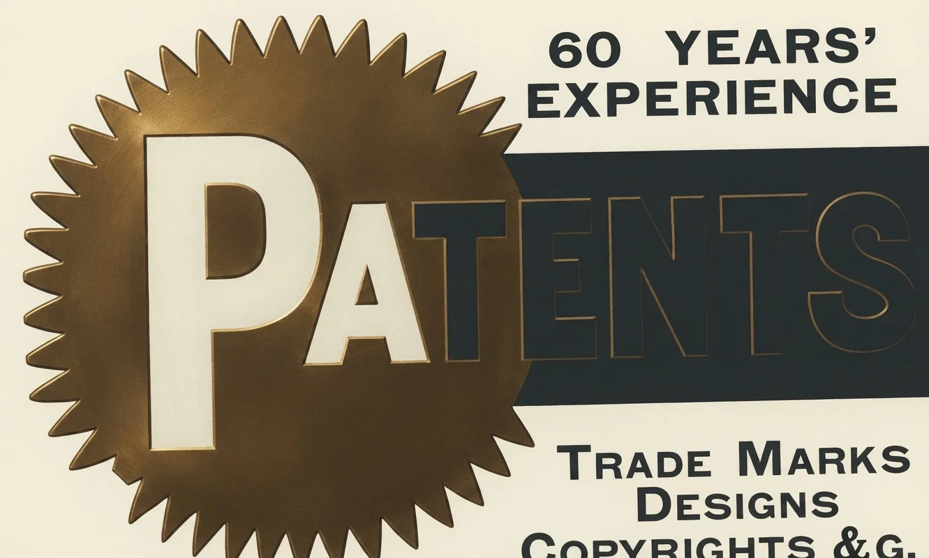 60 YEARS' EXPERIENCE PATENTS TRADE MARKS DESIGNS COPYRIGHTS &C.