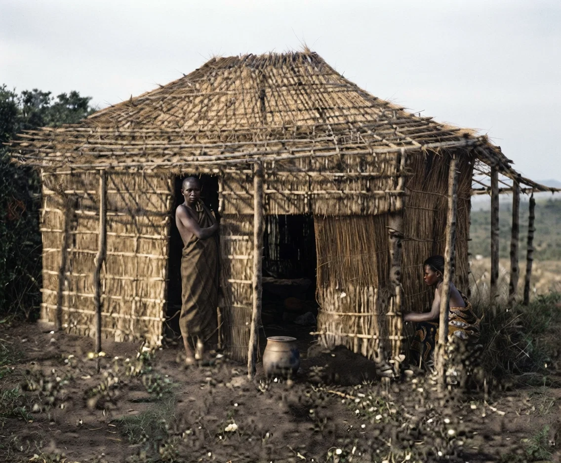 Elder Rogers's temporary house will be built like this, only larger and with windows. He says such houses are quite comfortable.