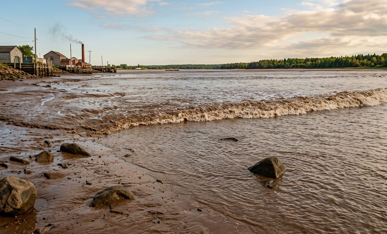 THE TIDAL BORE AT MONCTON, N. B.