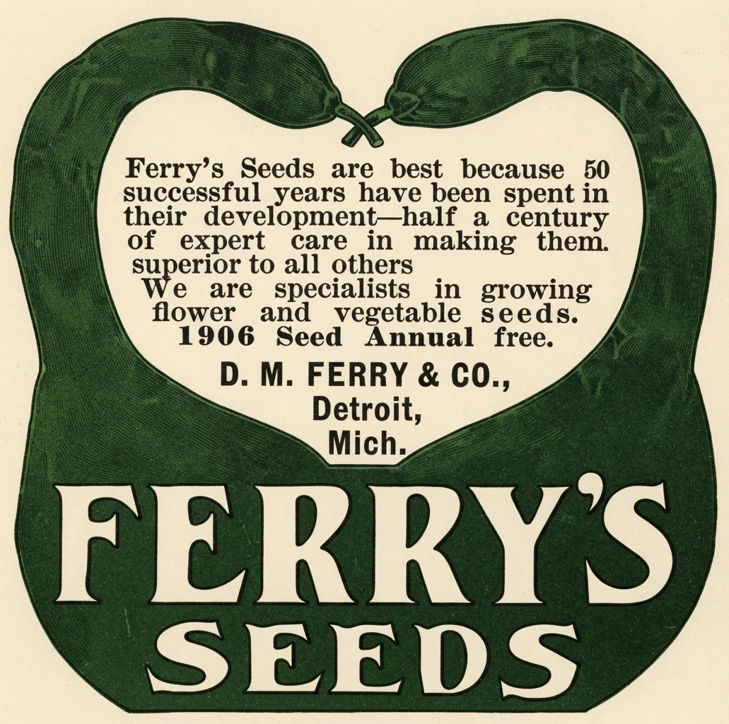 Ferry's Seeds are best because 50 successful years have been spent in their development-half a century of expert care in making them superior to all others. We are specialists in growing flower and vegetable seeds. 1906 Seed Annual free. D. M. FERRY & CO., Detroit, Mich. FERRY'S SEEDS