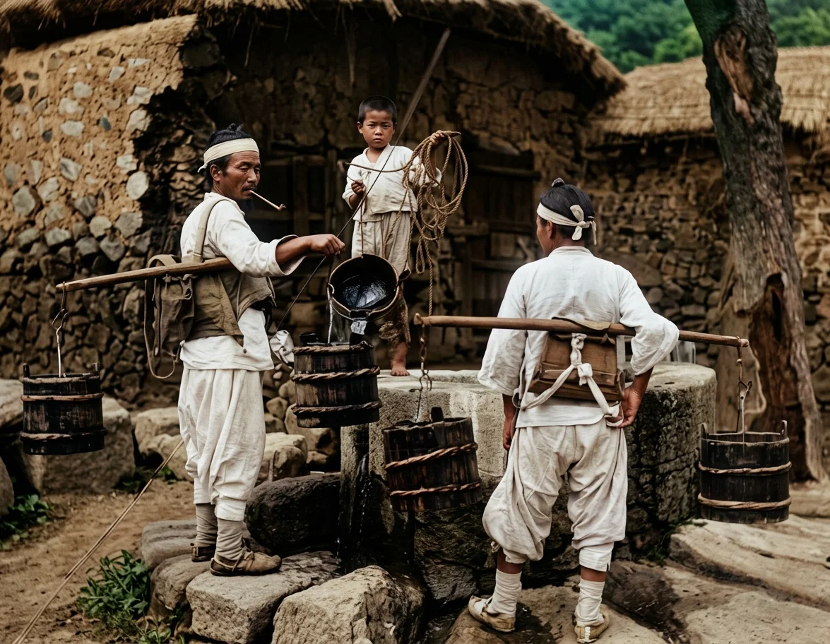 AT THE WELL IN KOREA