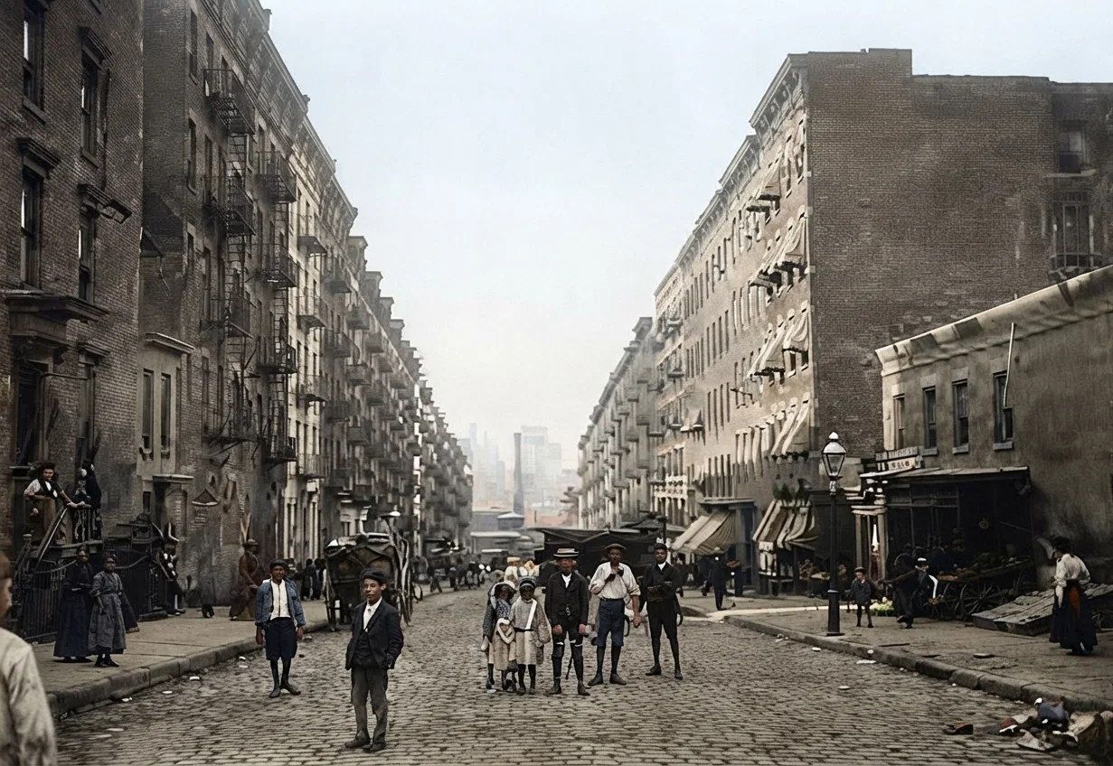 "Little Italy," New York City. In these few tenement houses dwell more than 4,000 people.