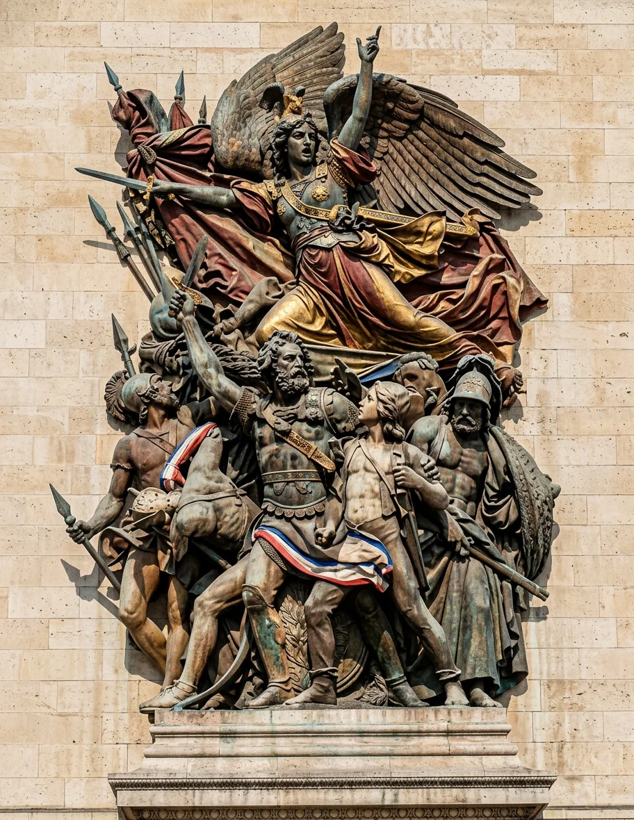 “The Departure:” the Genius of War Summoning the Nations to Arms.