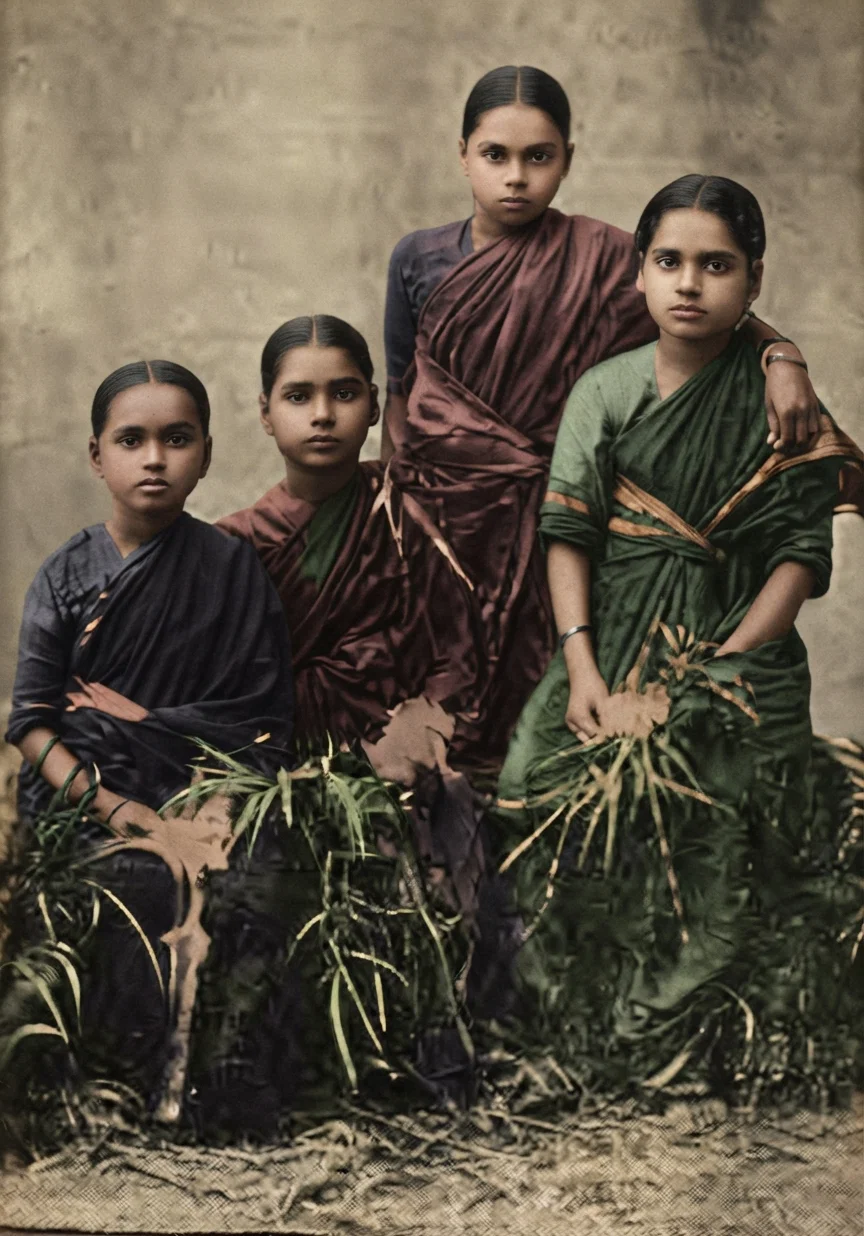 Group of Child-Widows, India.