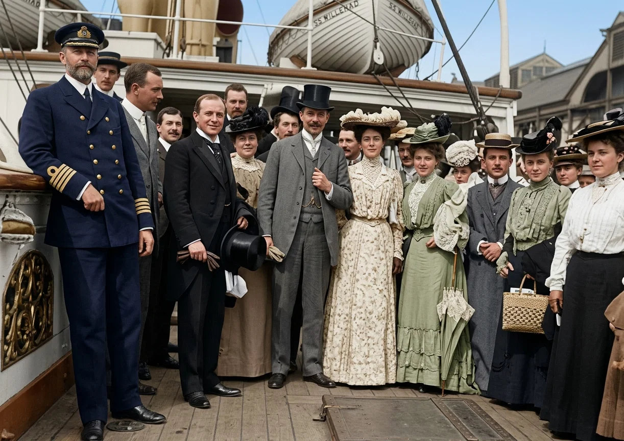 A FAREWELL PARTY ON THE SHIP