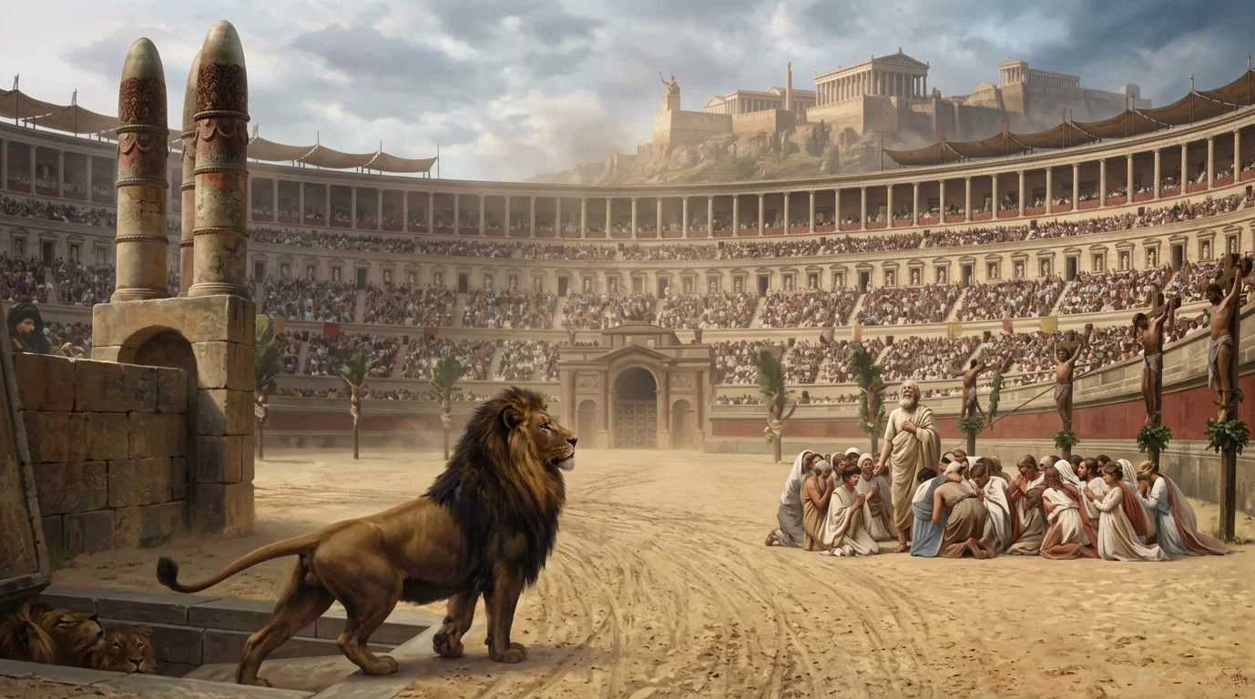 “Thousands have been fed to the wild beasts, while assembled multitudes have madly cheered the inhuman work.”