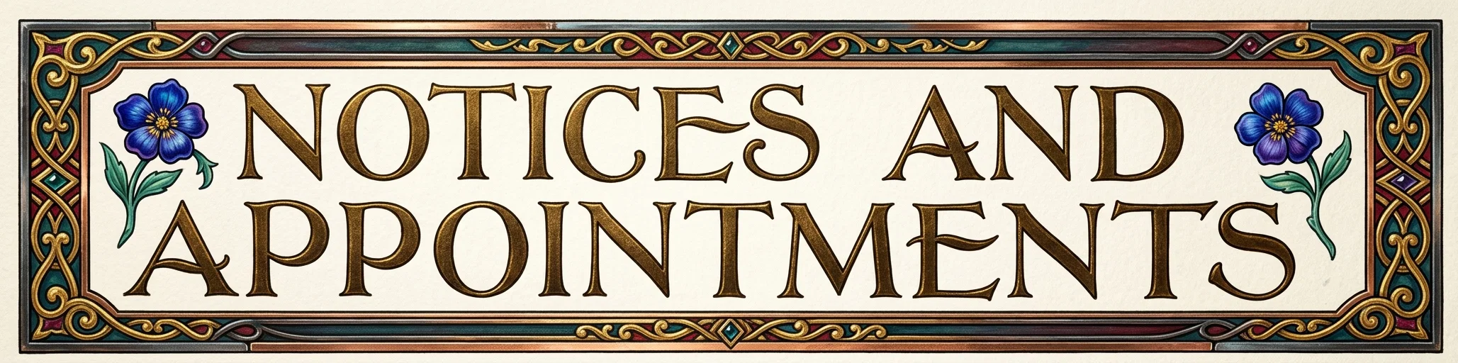 NOTICES AND APPOINTMENTS