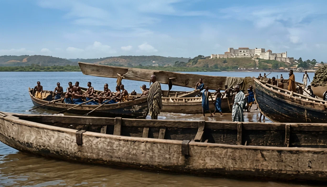 THE LANDING PLACE—CAPE COAST CASTLE, GOLD COAST.