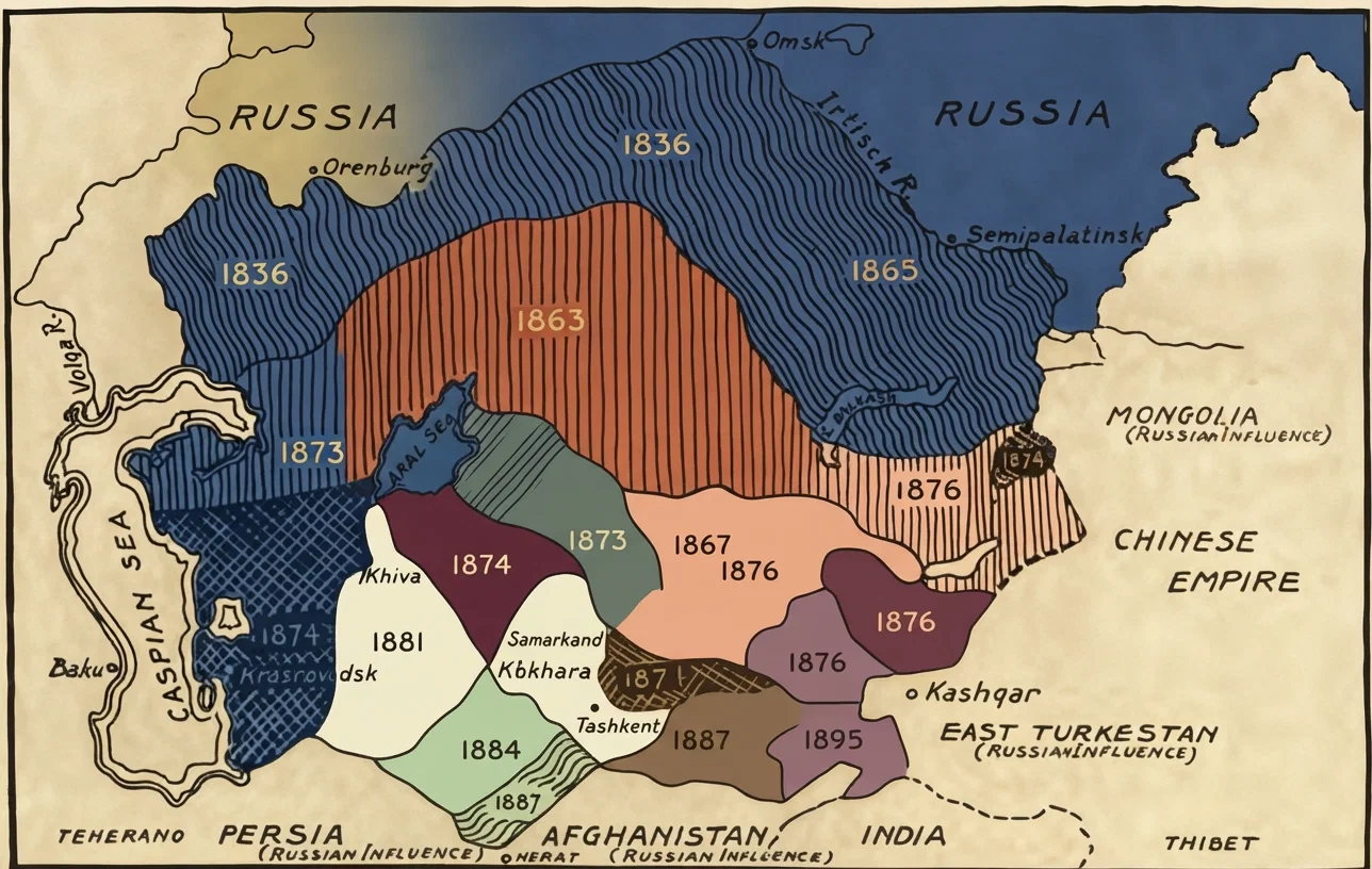Russian Advance in Asia.
