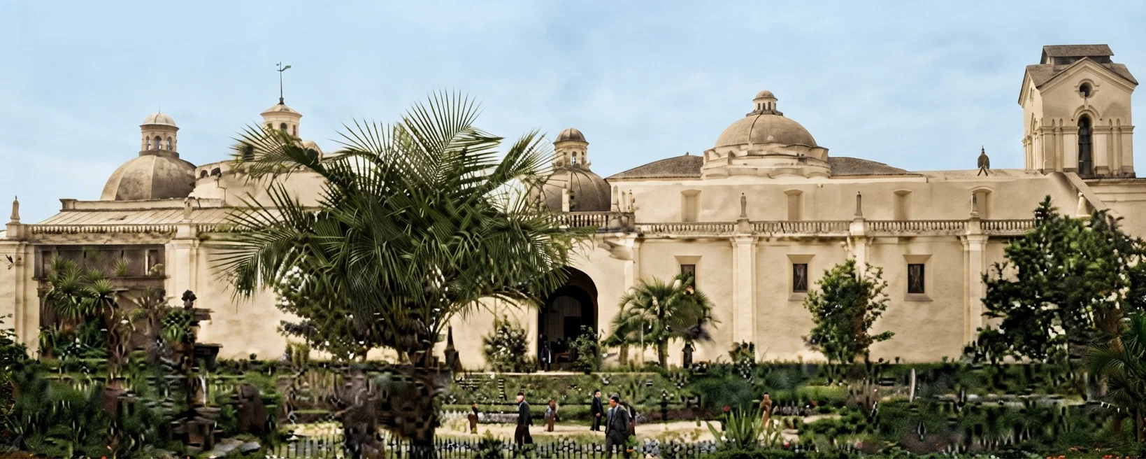 The cathedral, Quito, Ecuador. The bishopric to which this cathedral belongs was founded in 1545, and the cathedral built shortly after. It has a fine marble porch.