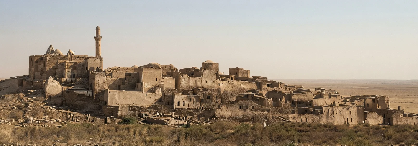NEBI YUNUS, OPPOSITE MOSUL, ANCIENT NINEVEH. THE MINARET MARKS THE SUPPOSED BURIAL PLACE OF THE PROPHET JONAH.