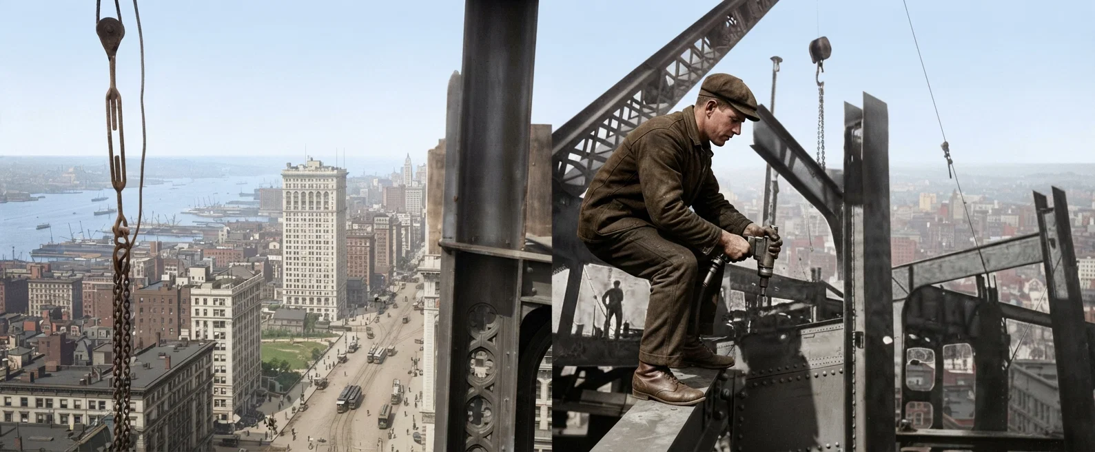 DRIVING IN RIVETS 400 FEET ABOVE THE STREET