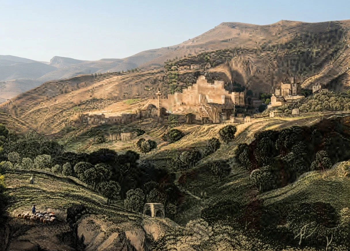 Nazareth, from a steel-engraving by F. Finden with drawing by A. W. Colcott