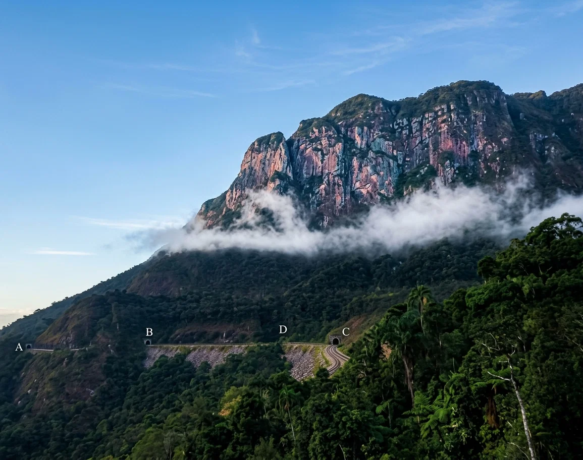 No. 1. Where the Railway Runs in Brazilian Mountains.