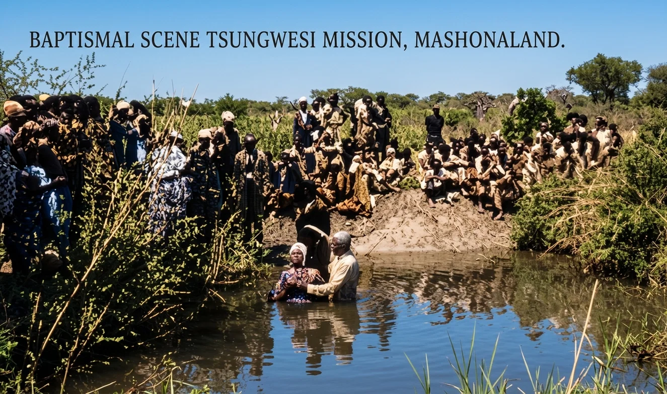 BAPTISMAL SCENE “TSUNGUESI” MISSION, MASHONALAND