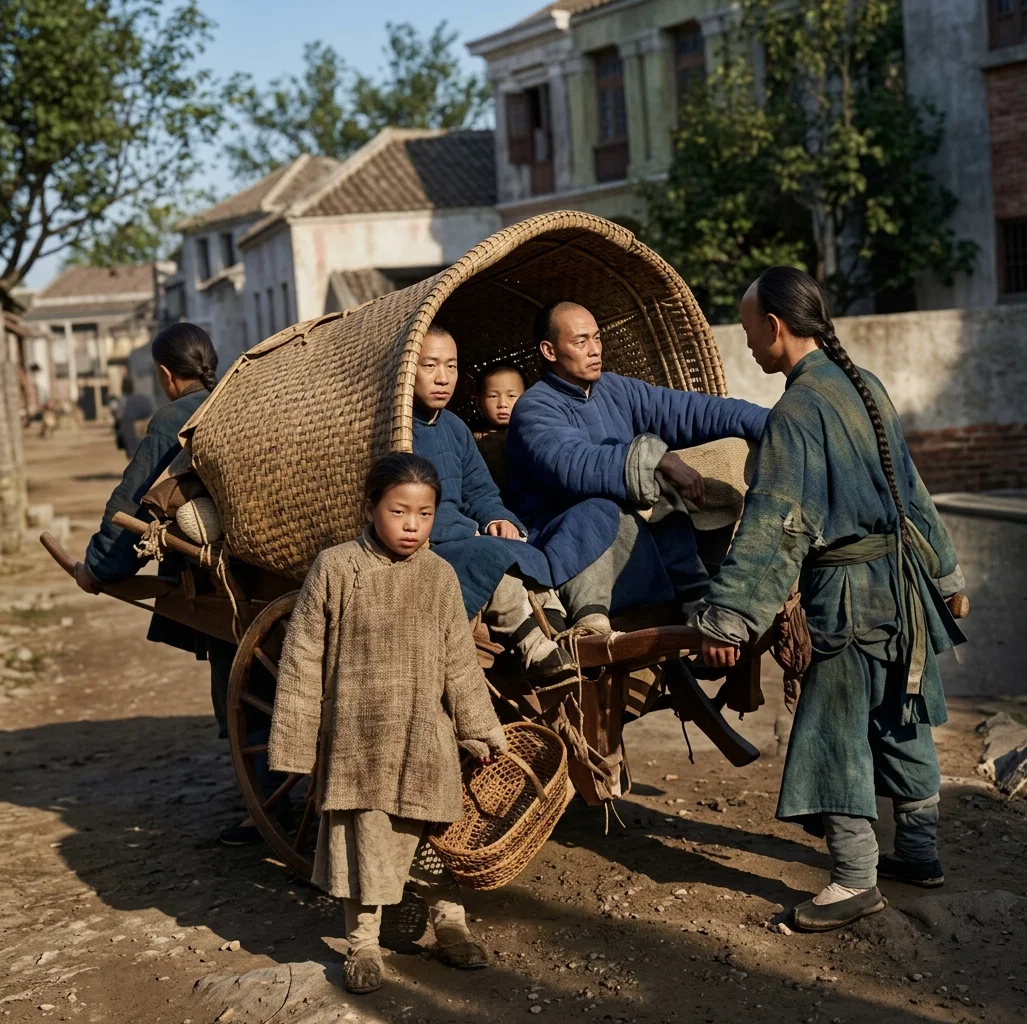 TRAVELING IN A CHINESE WHEELBARROW