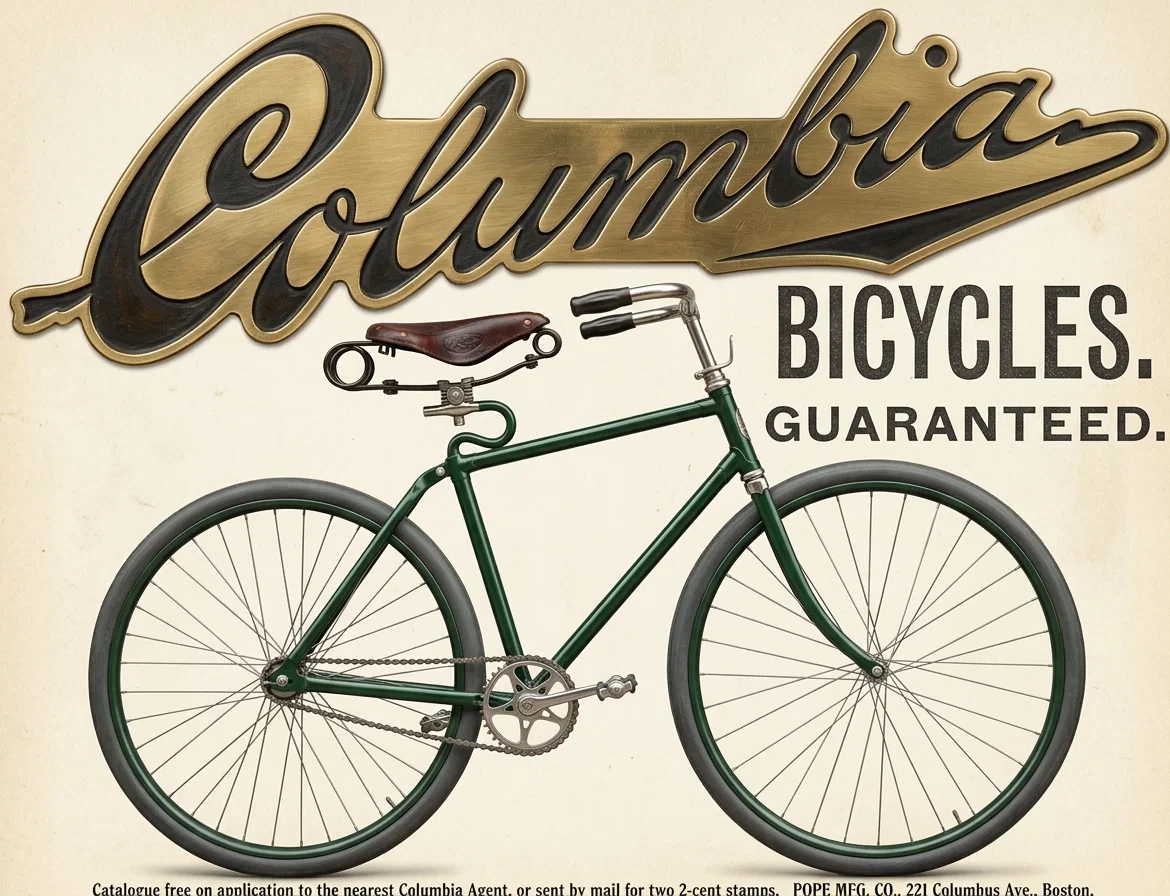 Catalogue free on application to the nearest Columbia Agent, or sent by mail for two 2-cent stamps. POPE MFG. CO., 221 Columbus Ave., Boston,