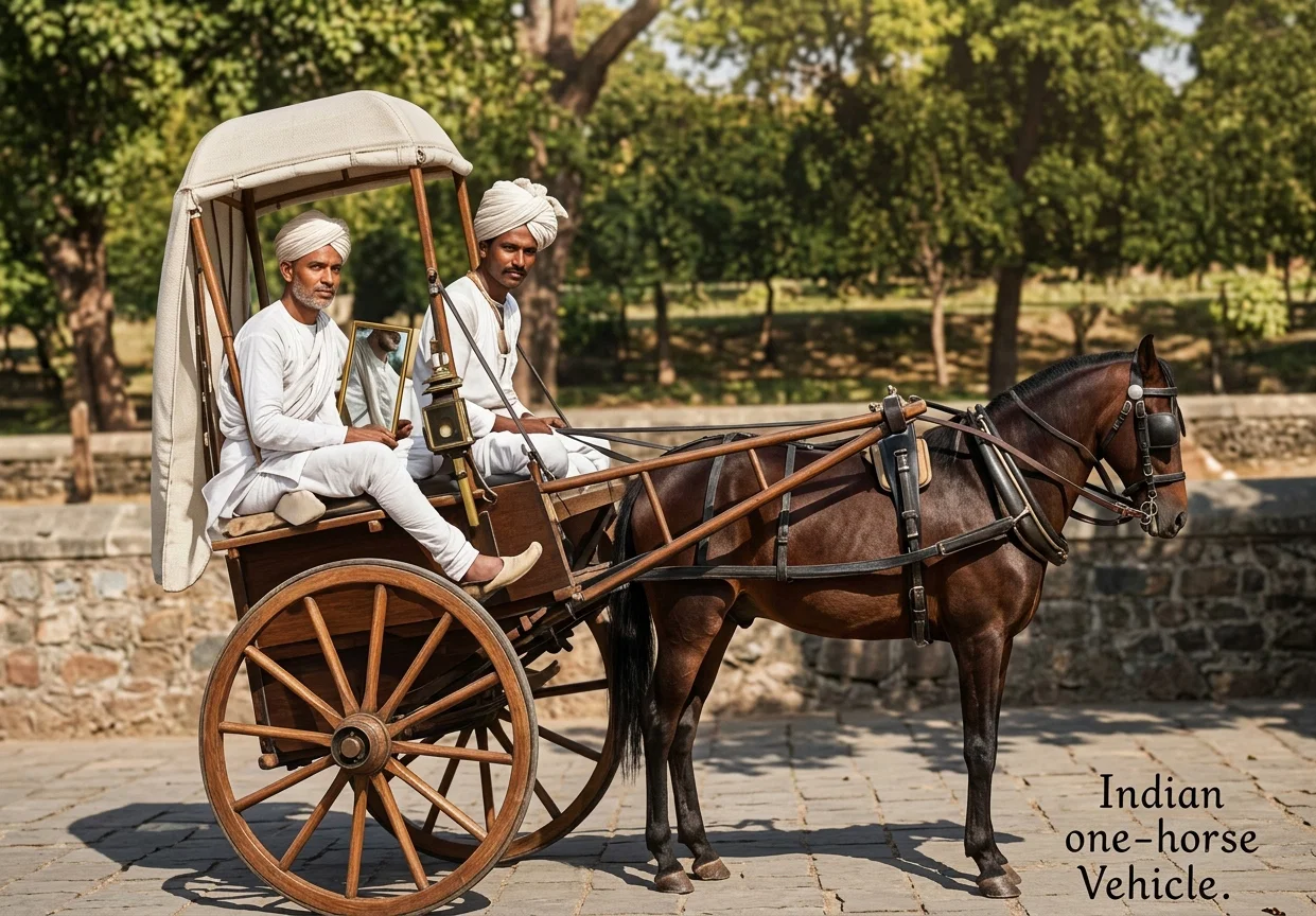 Indian one horse Vehicle.