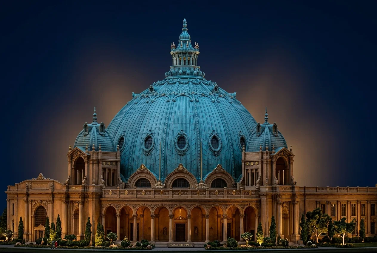 THE FESTIVAL HALL AT THE PANAMA-PACIFIC EXPOSITION
