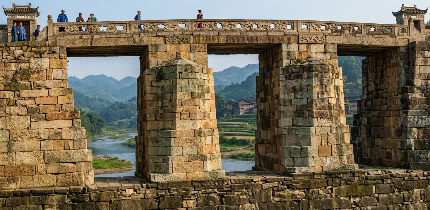 BRIDGE IN HUNAN, CHINA