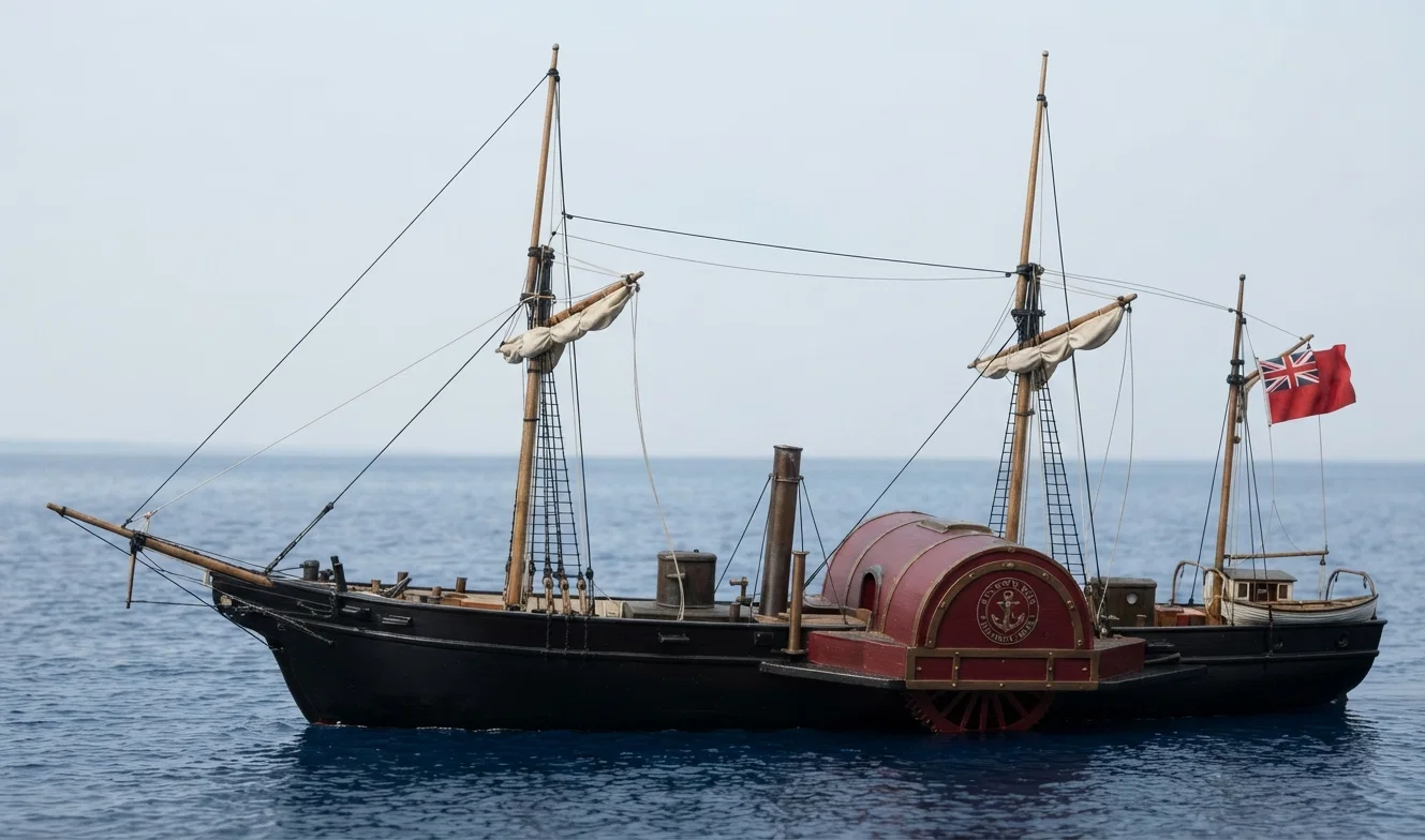 First Steamer Carrying Mail Across the Atlantic Ocean