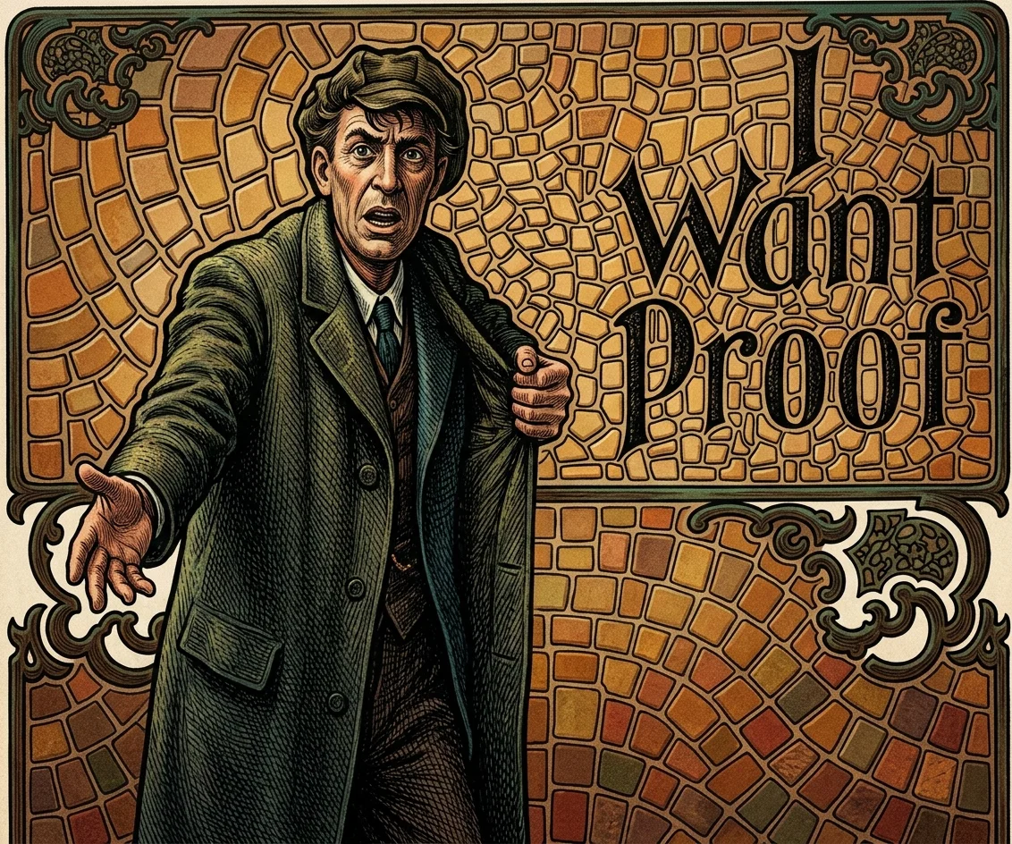 “I don't want so much talk, I want proof,” cried out a man on the front seat who was slightly intoxicated.