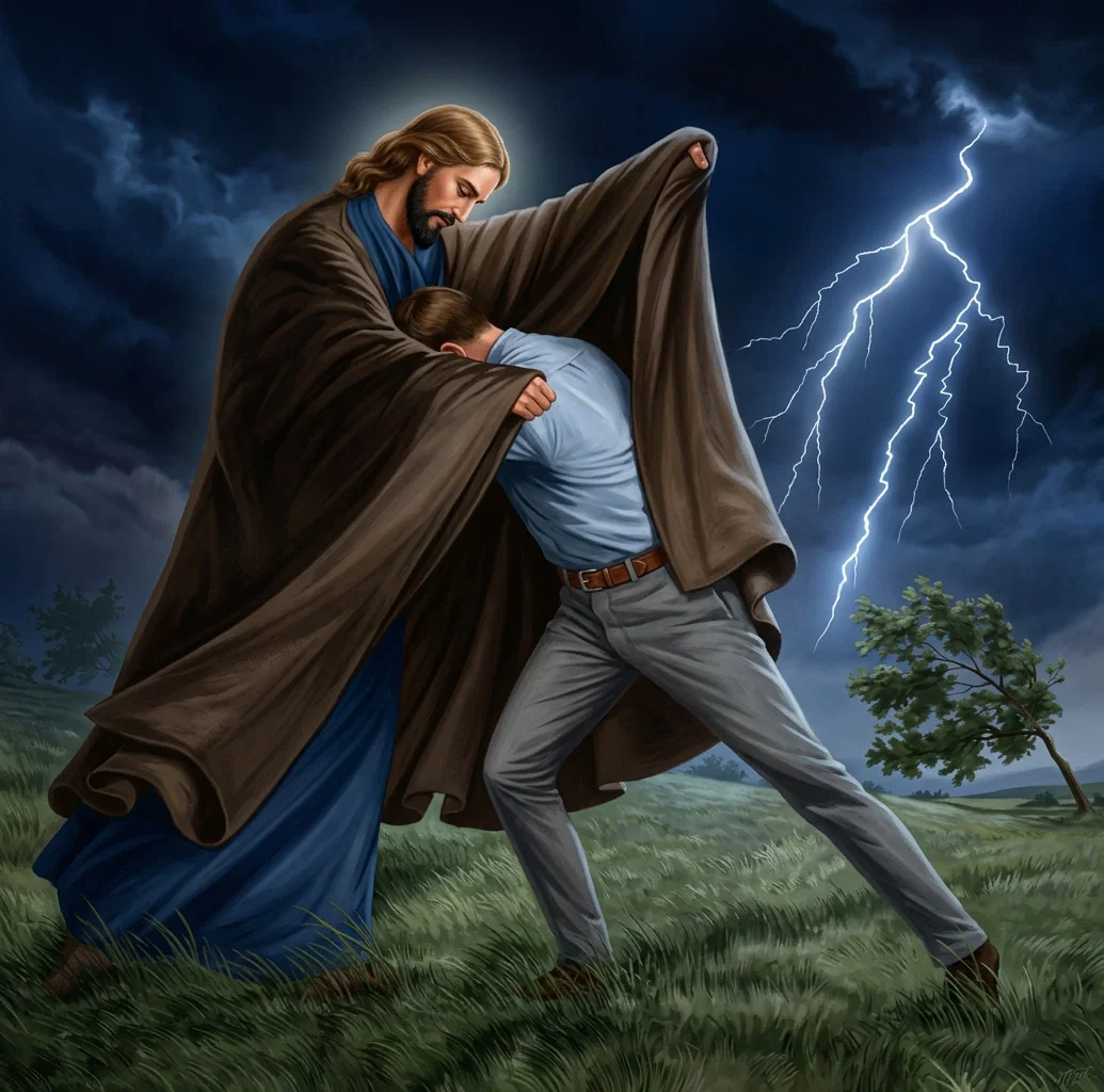 In these days of doubt and backsliding, of test and trial, of storm and tempest, of infidelity and lawlessness, it is good to remember the Man Christ Jesus, who "shall be as an hiding-place from the wind, and a covert from the tempest." Isa. 32:2.