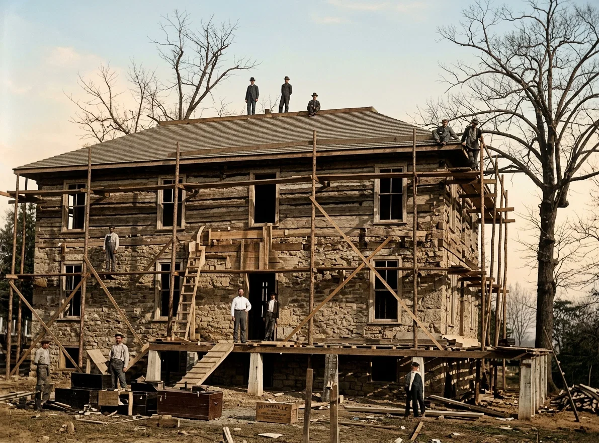 SANITARIUM BUILDING IN PROCESS OF ERECTION AT HUNTSVILLE, ALA.