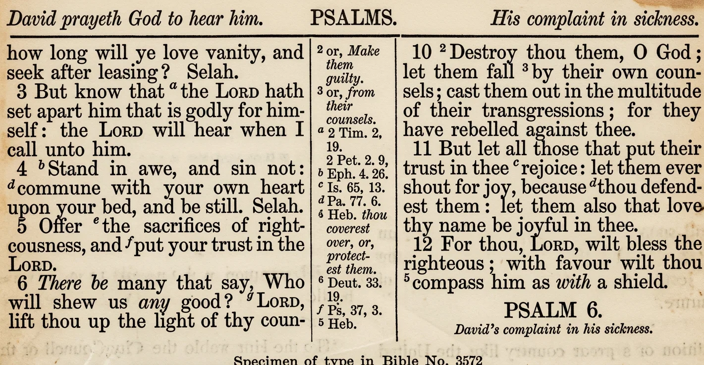 Specimen of type in Bible No. 3572