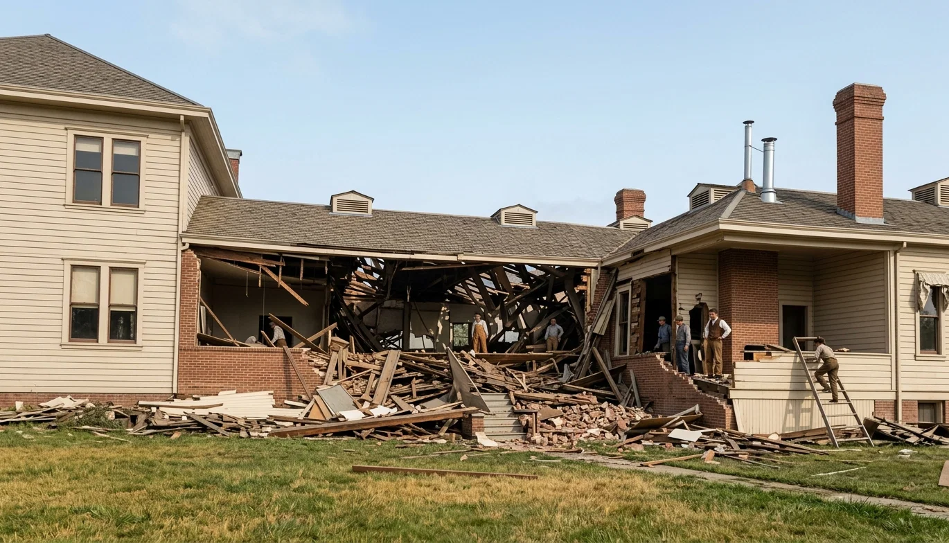 EAST END OF PACIFIC PRESS OFFICE AFTER THE EARTHQUAKE