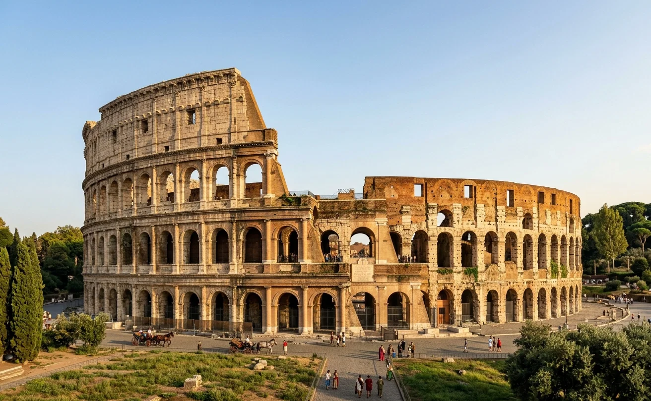 Ruins of the Colosseum, Rome.