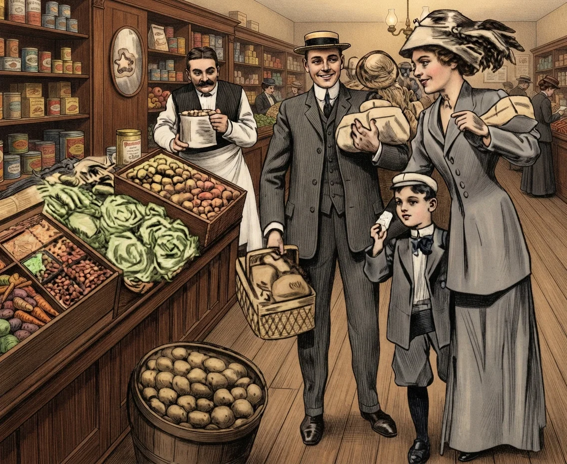 When the saloons go, the money formerly spent for drink is used for food and clothing.