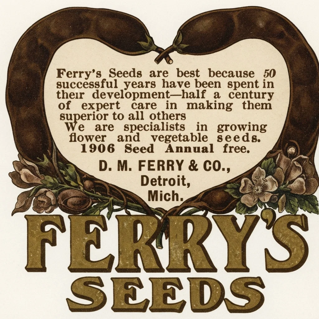 Ferry's Seeds are best because 50 successful years have been spent in their development—half a century of expert care in making them superior to all others. We are specialists in growing flower and vegetable seeds. 1906 Seed Annual free. D. M. FERRY & CO., Detroit, Mich. FERRY'S SEEDS